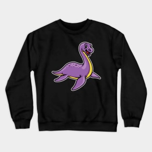 Cute Elasmosaurus Happy Dinosaur Crewneck Sweatshirt